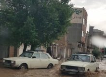 جاری شدن سیل در خوی
