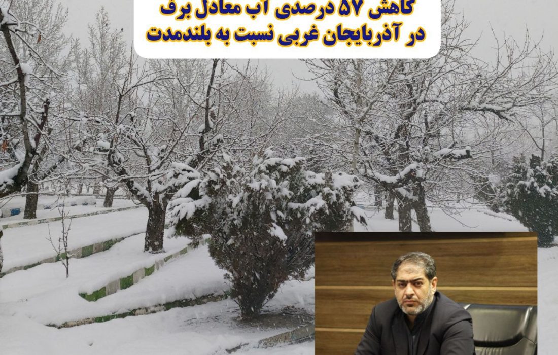 کاهش ۵۷ درصدی آب معادل برف در آذربایجان غربی نسبت به بلندمدت