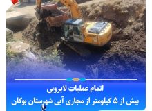 اتمام عملیات لایروبی بیش از ۵ کیلومتر از مجاری آبی شهرستان بوکان