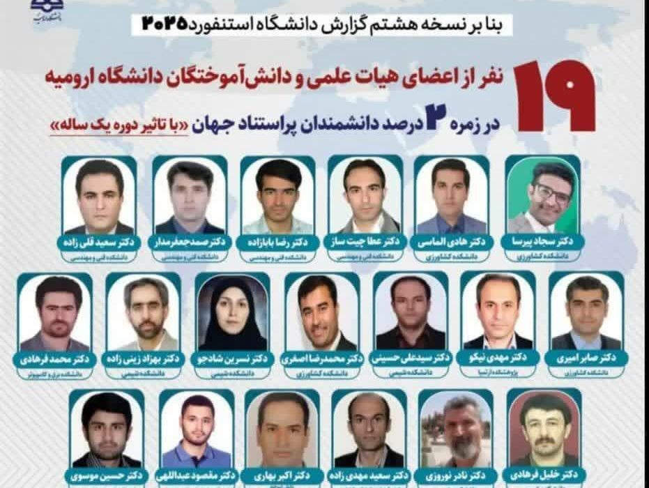 افتخارآفرینی برای جهاد کشاورزی آذربایجان‌غربی / رییس سازمان جهاد کشاورزی استان در جمع ۲ درصد دانشمندان برتر جهان